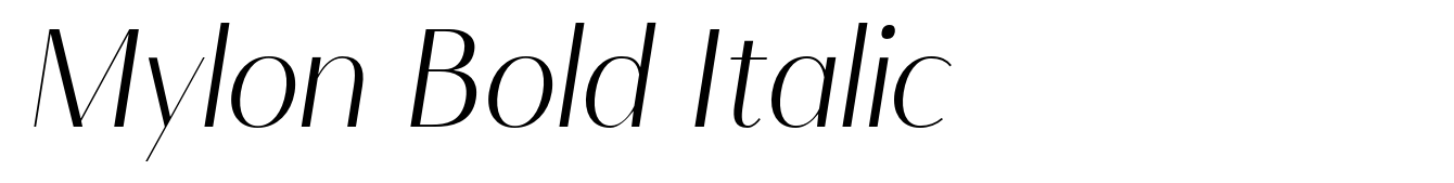 Mylon Bold Italic